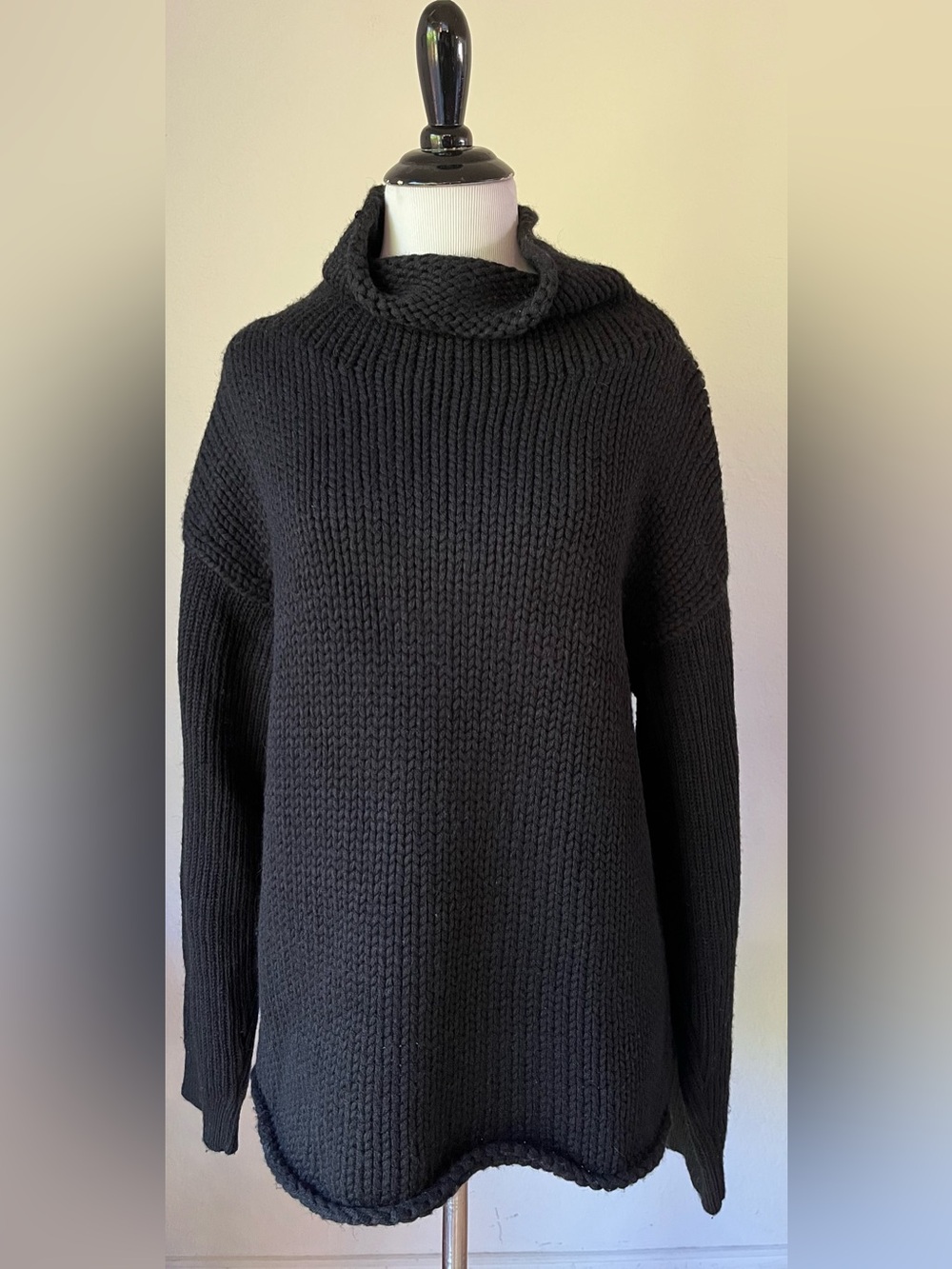 Micaela Greg Sweater Size S Wool Alpaca Rolled Neck Boxy chunky